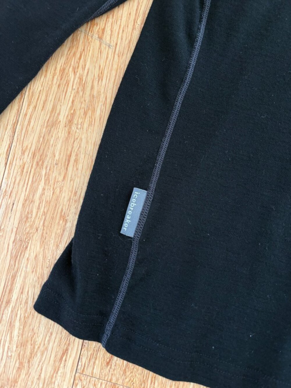 Icebreaker Skin 200 Merino Wool Baselayer Mens Size L Large Black Layer - Picture 6 of 6